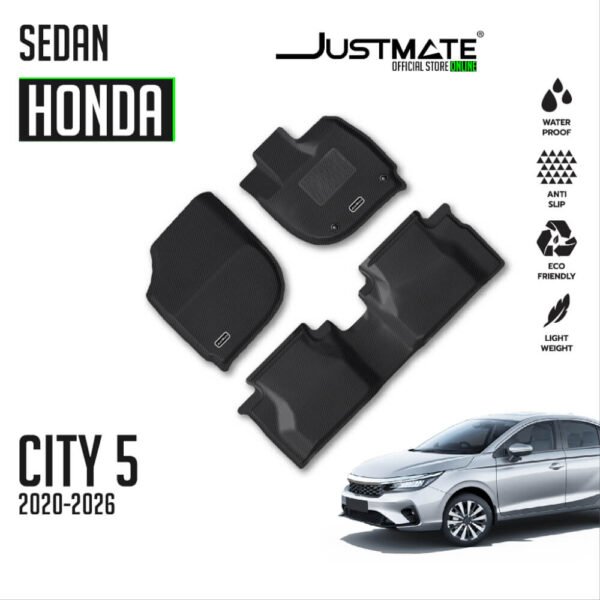 พรมปูพื้นรถยนต์ JUSTMATE HONDA CITY SEDAN 2020-2026 - Image 9